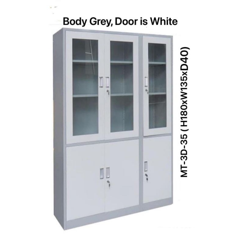 Lemari arsip besi 3 pintu import