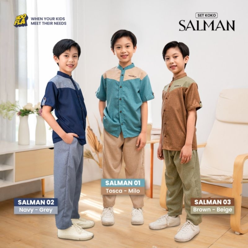 BAJU MUSLIM ANAK - SET KOKO SALMAN - HOOFLAKIDS