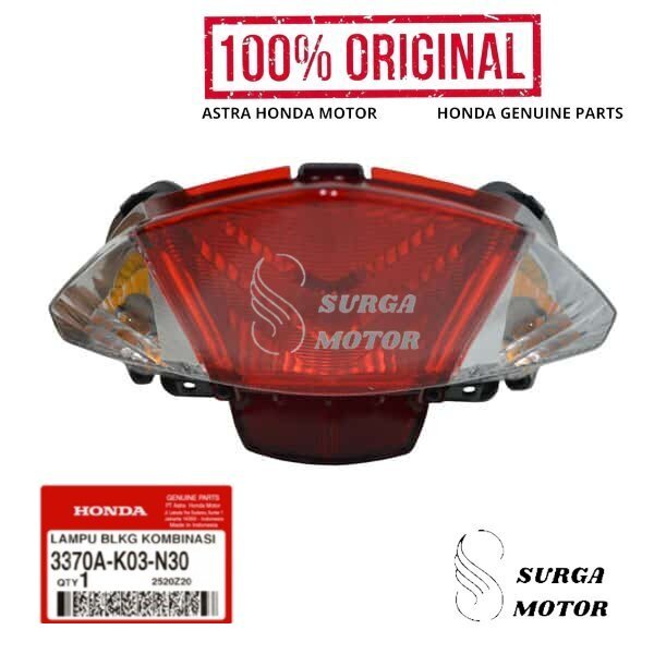 Stoplamp Lampu Belakang Revo F1 FI Stop Lamp ORI ASLI ORIGINAL HONDA AHM HGP 3370A-K03-N30 3370AK03N