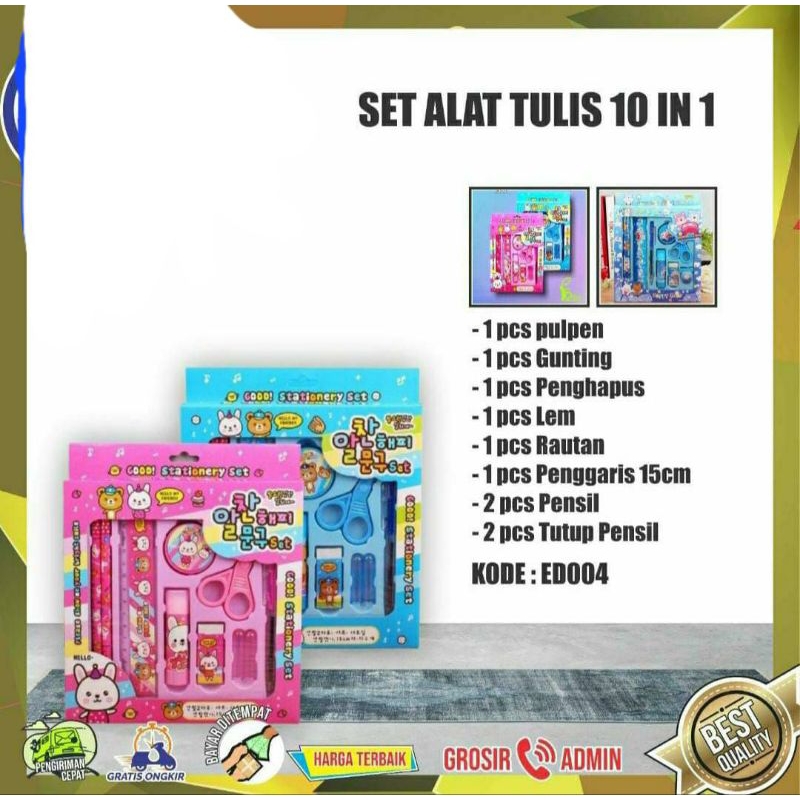 

set alat tulis 10in1