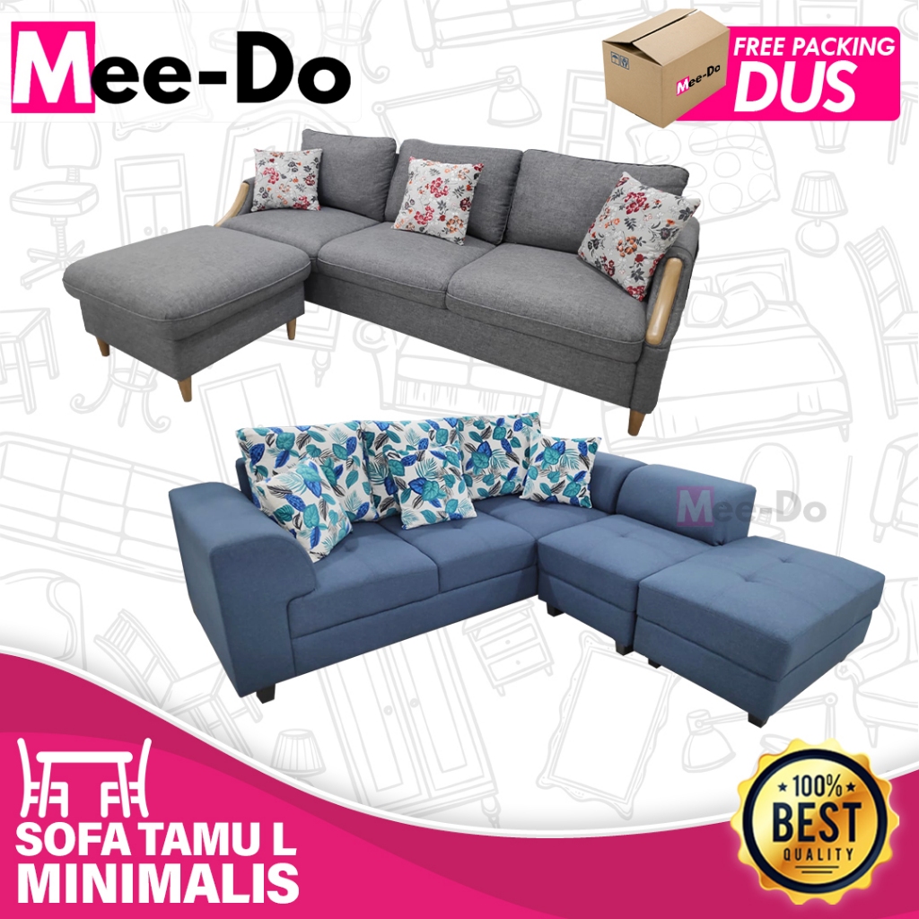 Mee Do Sofa Tamu minimalis Sofa L modern kursi ruang keluarga