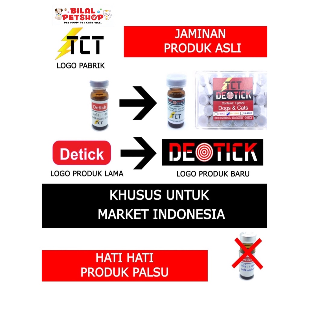 Detick ORIGINAL ASLI Obat Kutu Kucing Anjing 1ml 2ml 3ml