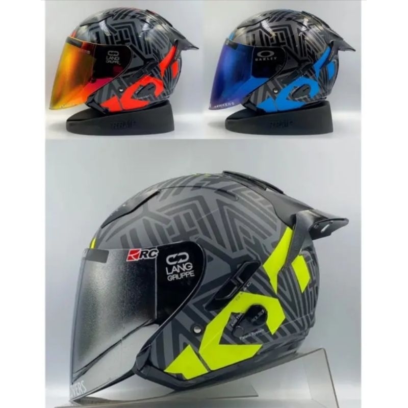 KYT HELM GALAXY FLAT R MOTIF NEON KYT ORIGINAL