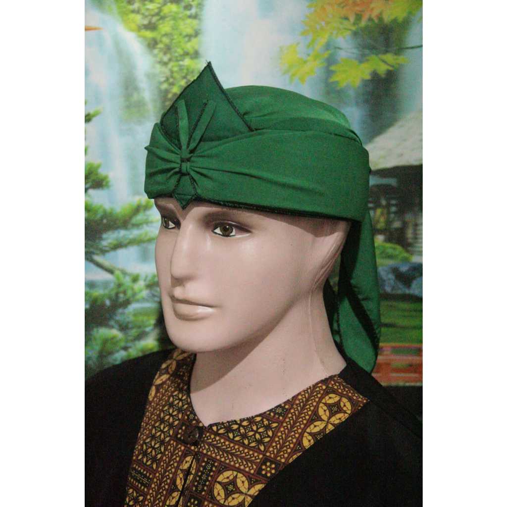 IKET BLANGKON SUNDA JAWA TRADISIONAL DEWASA & ANAK ATAS TUTUP BATIK (IKTD HIJAU)