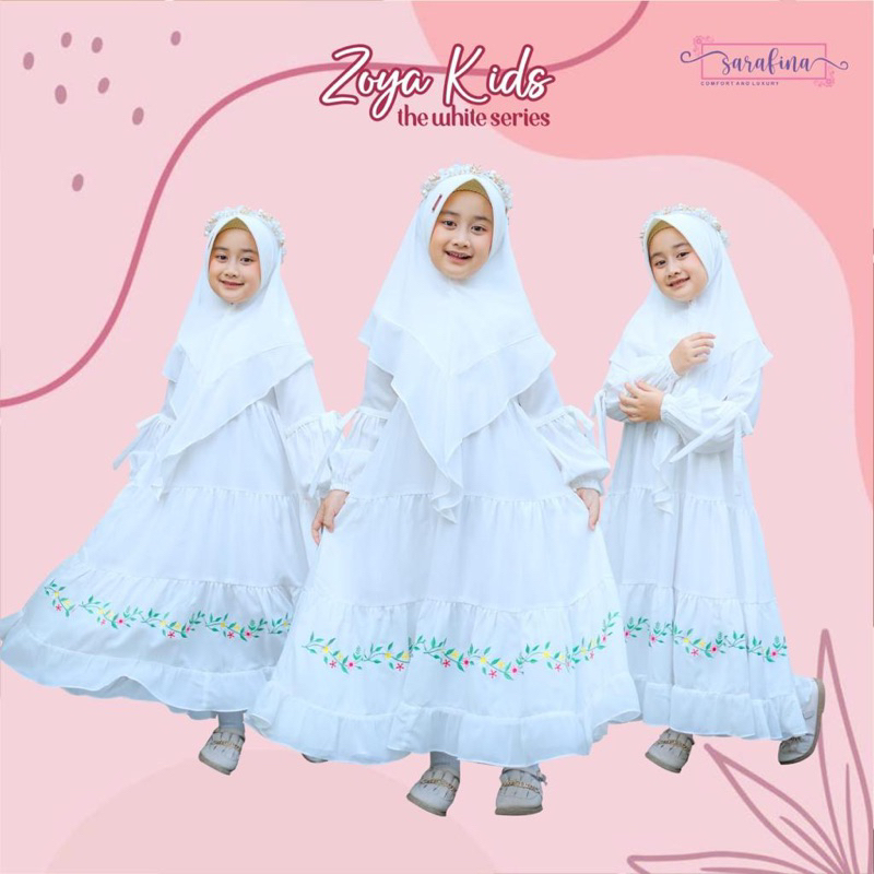 Gamis Anak Putih Manasik Sarafina Fahry kids Terlaris
