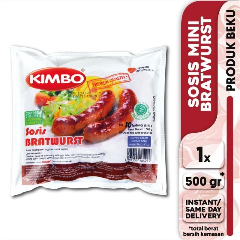 

Sosis Kimbo Bratwurst Original isi 10