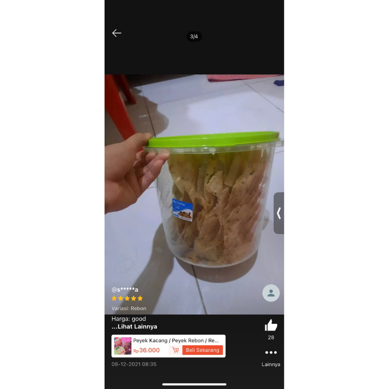 

Peyek Kacang (Toples Random)