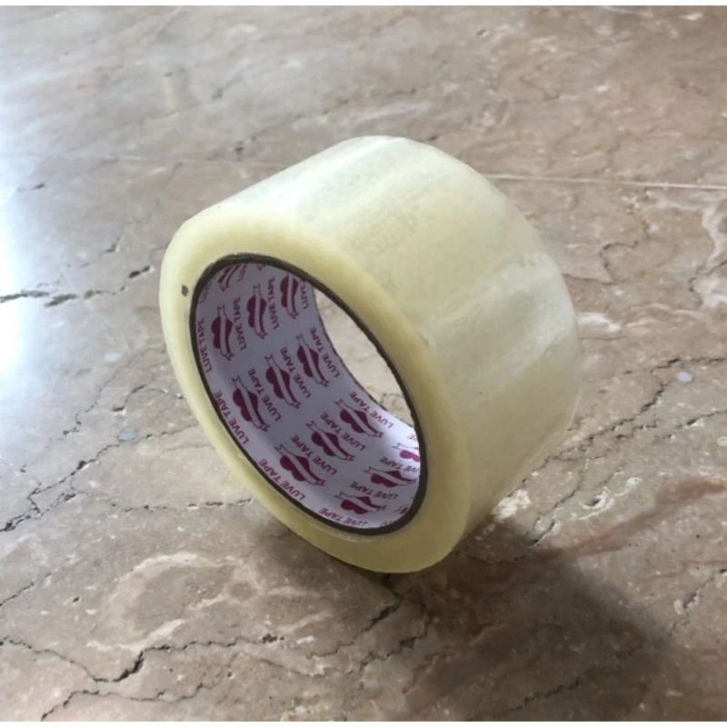 

LAKBAN BENING/COKELAT 2 INCH OPP MERK LUVE TAPE PRODUK BERKUALITAS PREMIUM HARGA 1 ROLL