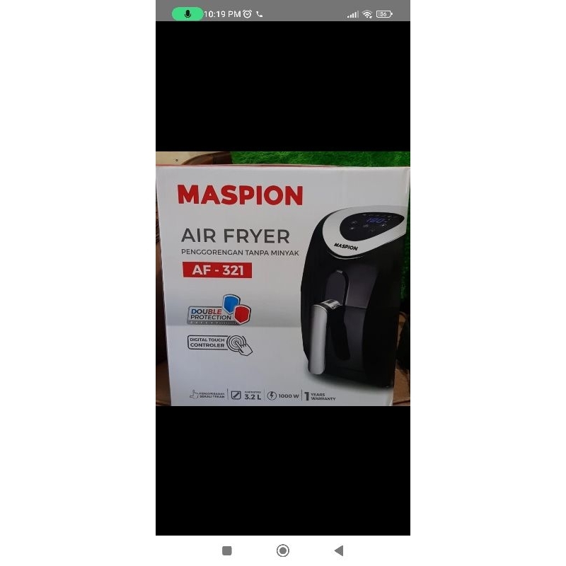 Air Fryer Maspion AF321 (Baru)