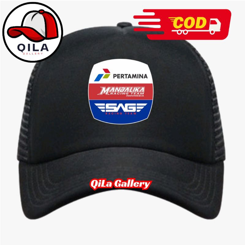 QiLa Gallery Topi Trucker SIRKUIT MANDALIKA - Topi Distro SIRKUIT MANDALIKA Logo - Topi SIRKUIT MAND