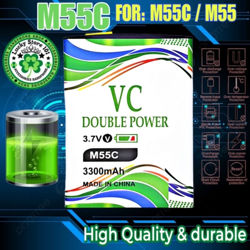 BATERAI BATTERY BATRE BATREI BATRAI BAT ORI EVERCOSS M55C VC / M55 DOUBLE POWER