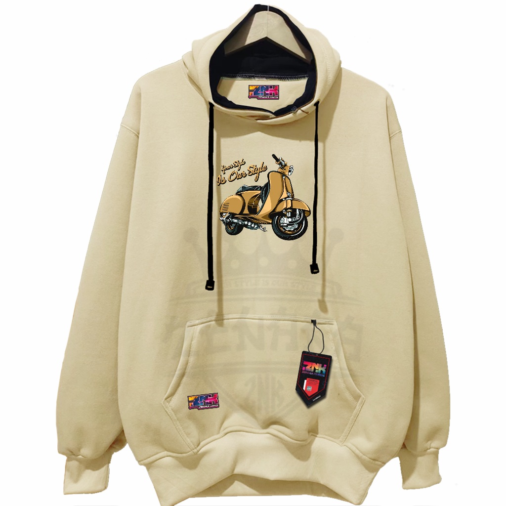 Zenaka Hoodie pria distro original brand bahan tebal warna Abu Paralon Hoodie pria distro premium te