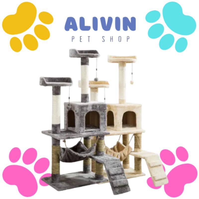 Cat Tree / Cat House / Rumah Kucing Ayunan Santai / Garukan Kucing