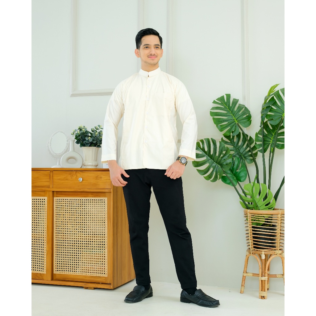 BAJU KOKO HAIBAH EUFRAT SEMI JAS | TAKWA MELAYU POLOS LENGAN PANJANG