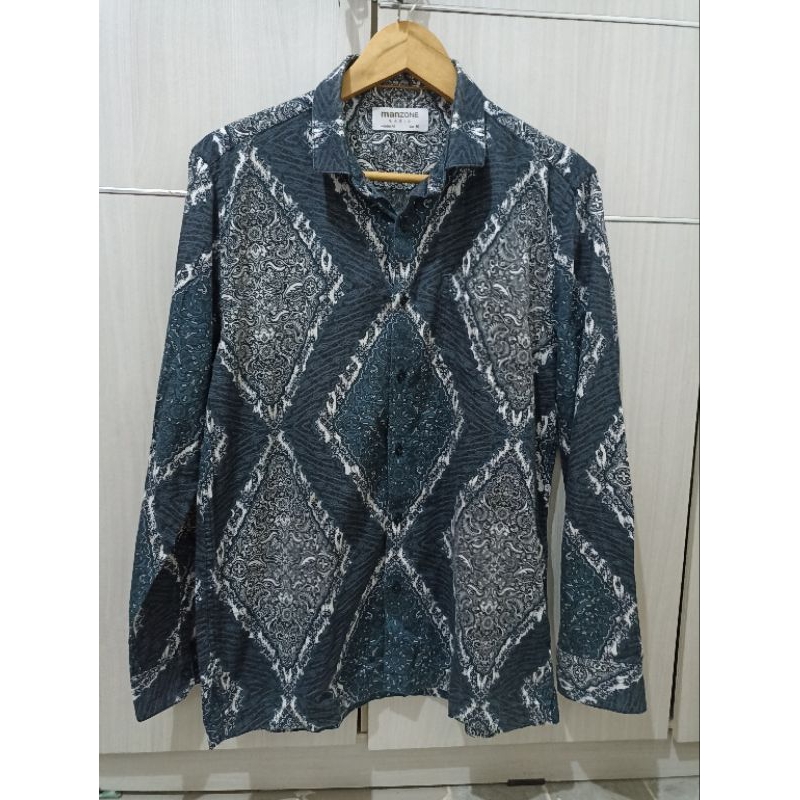 Kemeja batik manzone pria original preloved