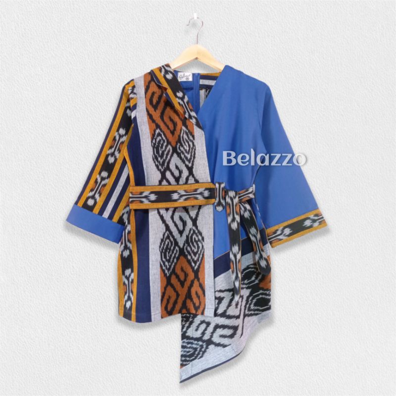 Baju Atasan Blouse Batik Etnik Tenun Wanita Modern Troso Jepara - Baju Tenun Wanita Troso Jepara - B