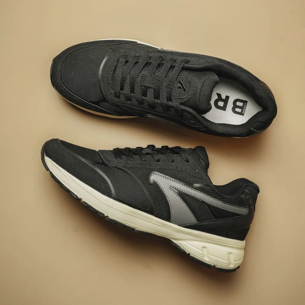 BRODO - Sepatu Ace Nova Black Sneakers Original 100%