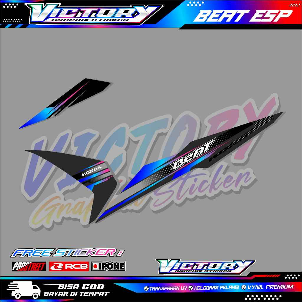 STRIPING VARIASI MOTOR HONDA BEAT ESP / STICKER LIST MOTOR BEAT ESP