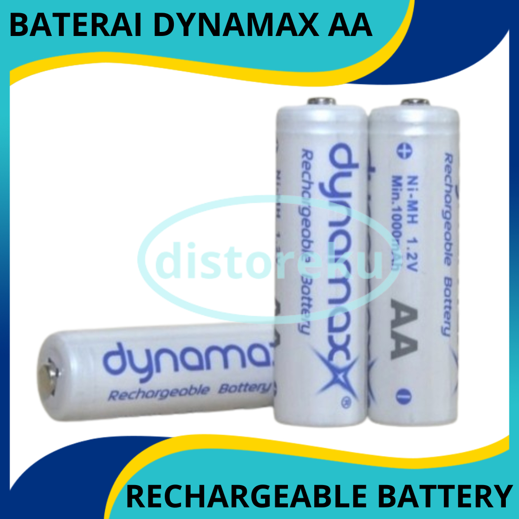 DM - Baterai Rechargeable Dynamax AA Baterai Cas Charger 1000mAh