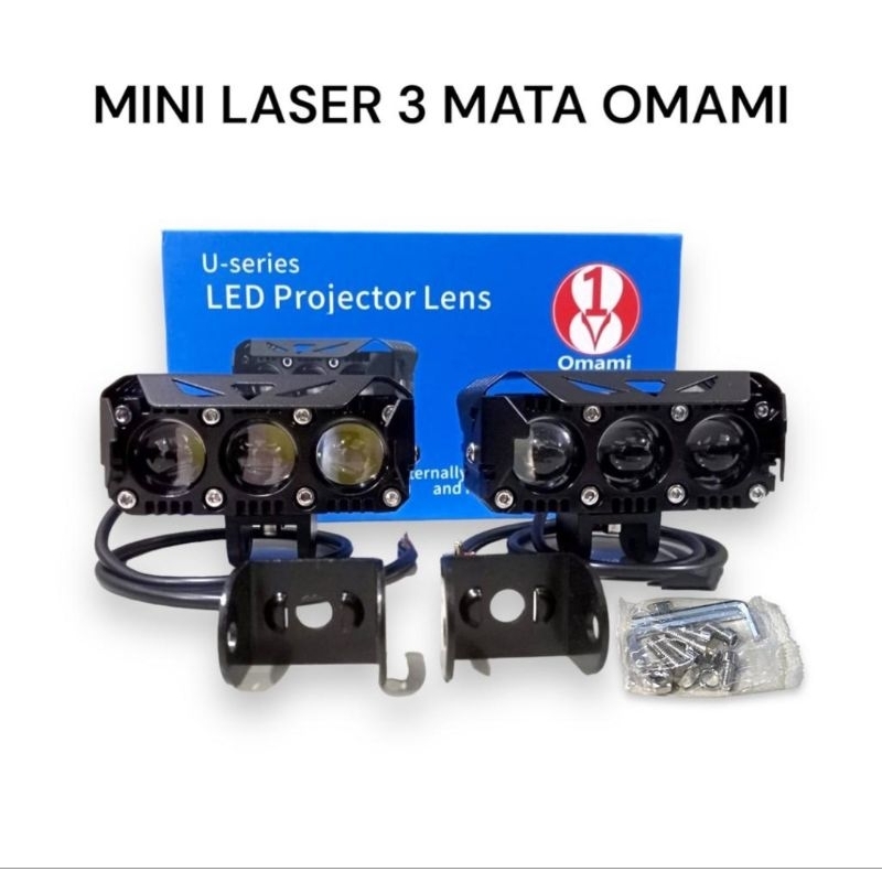 LAMPU TEMBAK SOROT DEPAN MOBIL 3 MATA LED MOTOR 12V PUTIH KUNING WHITE YELLOW AGYA CALYA AVANZA MOTO