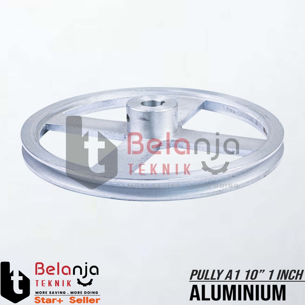 Pully Alumunium A 1 Jalur 10" As 1" Pulley Puli A1 10 Inch As 1 Inch