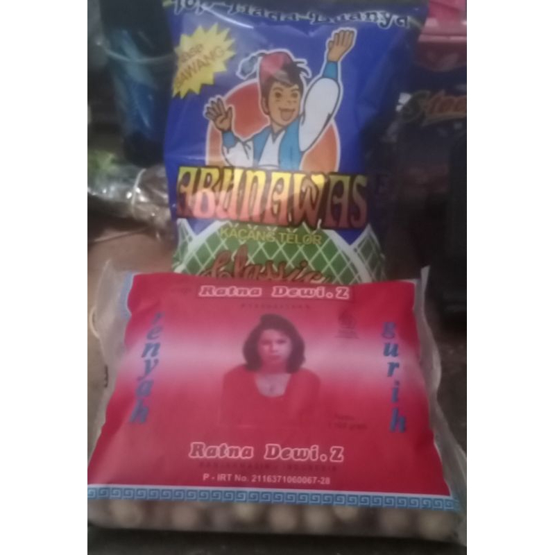 

kacang ratna dewi 100gr dan abunawas 120gr