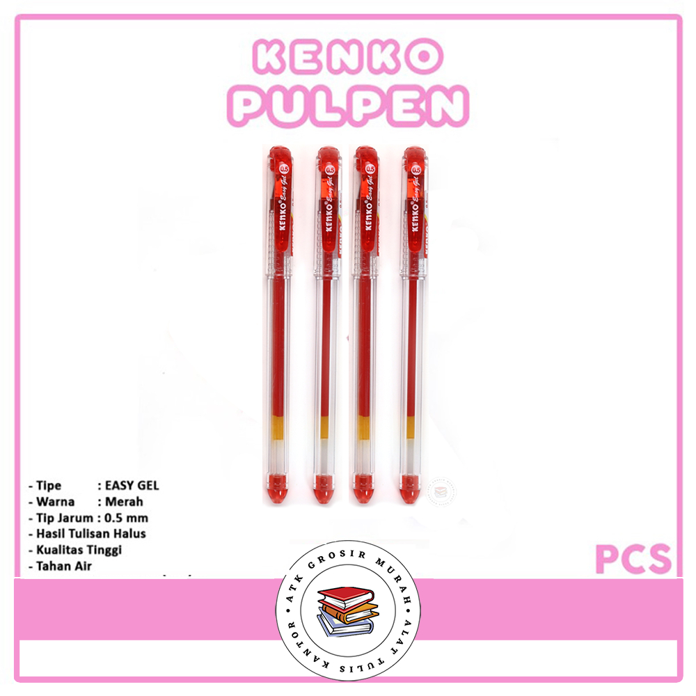 

KENKO - Gel Pen Easy Gel Red - Pcs