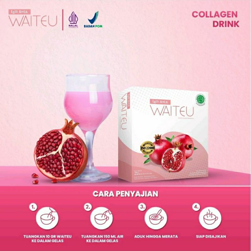 WAITEU COLLAGEN DRINK ORIGINAL SUPLEMEN PEMUTIH KULIT ISI 150 GR LAILI BEAUTY CARE
