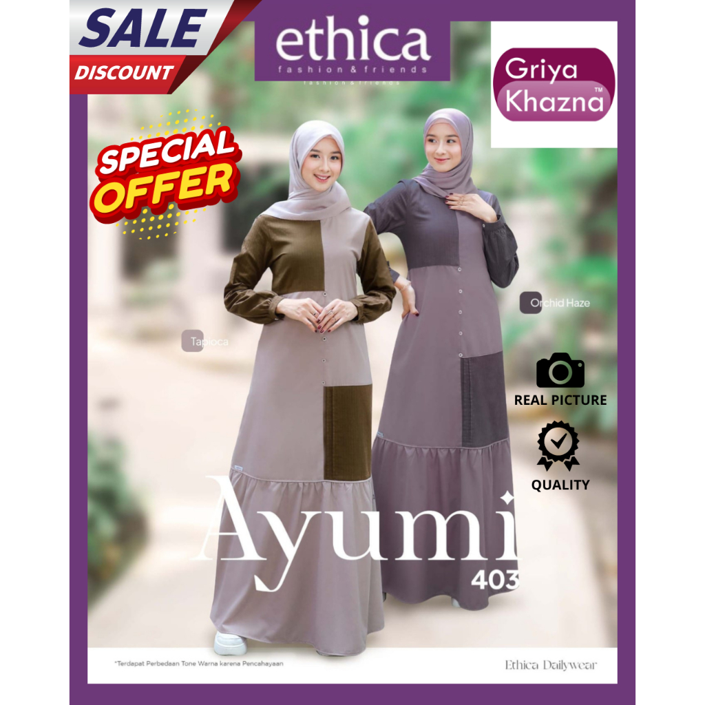 Baju Gamis Wanita Dewasa Ethica Ayumi 403
