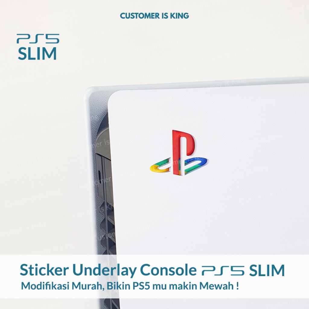 

Stiker Sticker Aksesoris PS5 SLIM Playstation 5 Logo Underlay Decal Plate Console Konsol Skin PS 5 | (BELI 10 GRATIS 1)