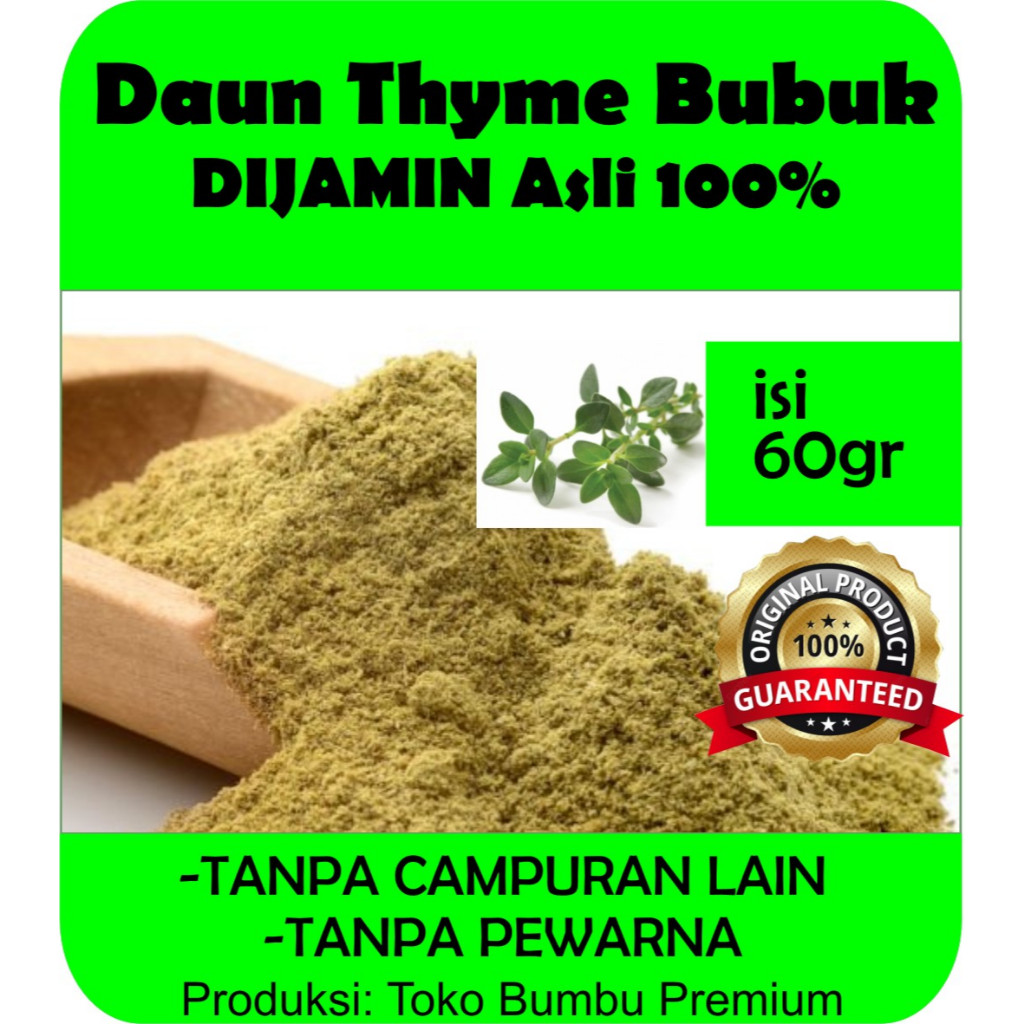 

thyme Bubuk Asli 100% tanpa campuran 60gr