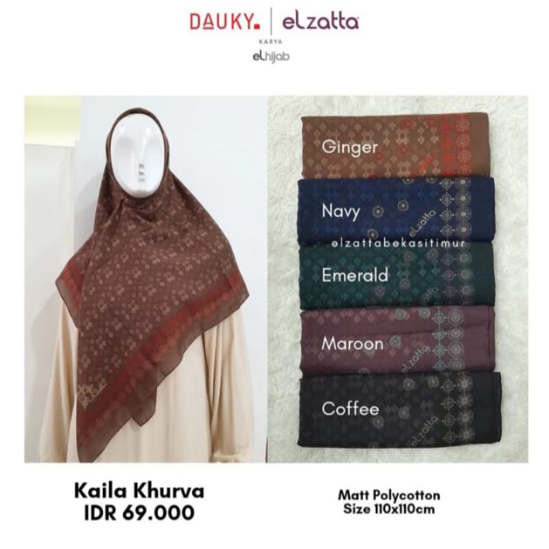 Hijab Segiempat Elzatta Kaila Kurva