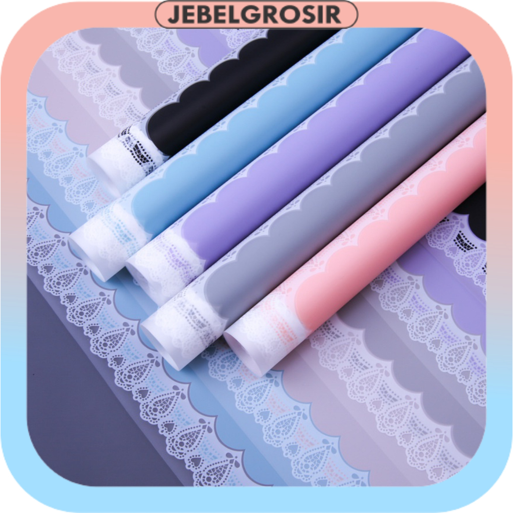 

Kertas Buket Cellophane Motif Brokat Renda Paper Flower Wrapping Ecer KB6175