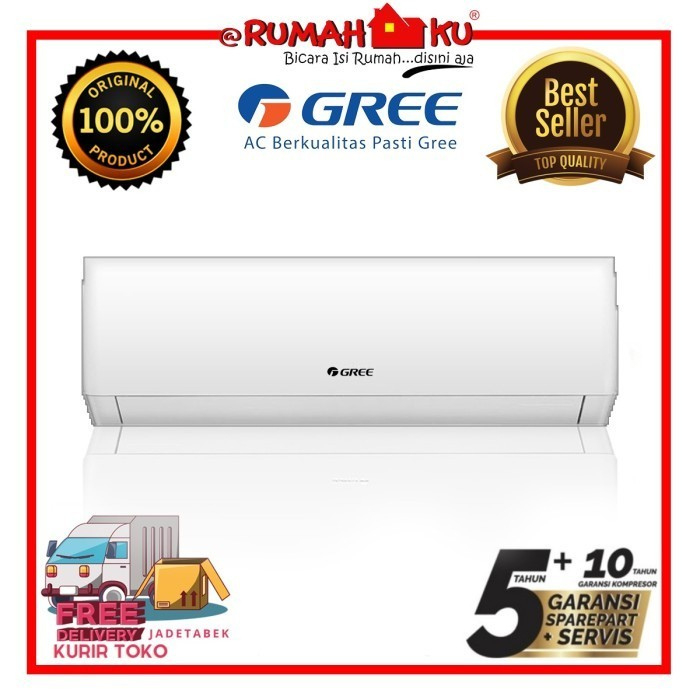 Rumahku Ac Gree Low Watt 1/2 Pk GWC-05C3ES Air Conditioner Low Watt
