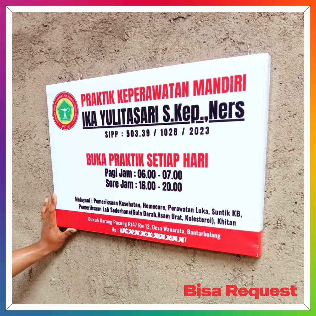 

Plang / Papan Nama Perawat