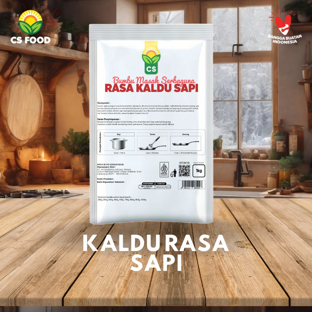 

Bumbu Kaldu Gurih Penyedap Rasa Sapi CS FOOD 1 kg
