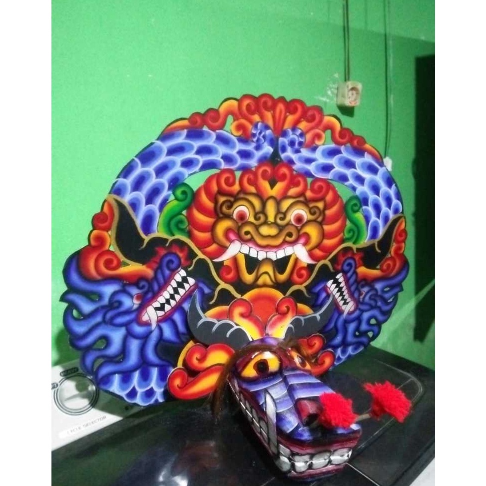 Diskon Barongan Anak Barongan Devil Anak Asli Kayu Full Set Kemul