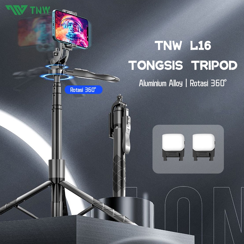 TNW L16/L18SS Tongsis Tripod Bluetooth Tongsis Tripod Remote 4in1 Tongsis Handphone Pangjang 180CM u