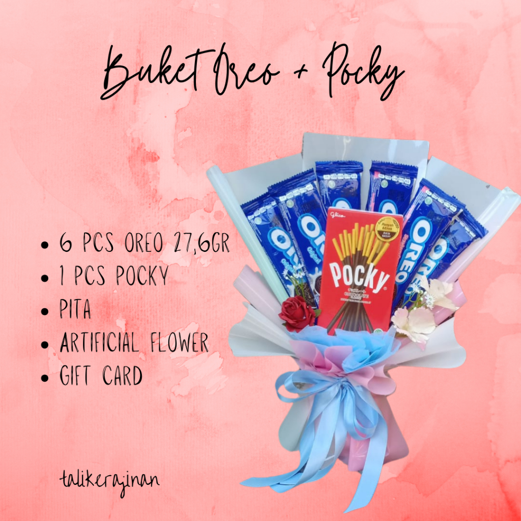 

Buket Hadiah snack Buket Kado Anak- isi oreo dan pocky - free giftcard