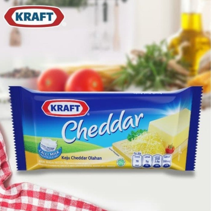 

Keju Kraft Cheddar midi 70gr