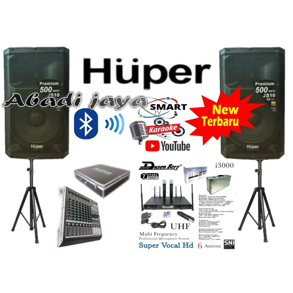 paket sound system live music indoor outdoor huper js10 15 inch