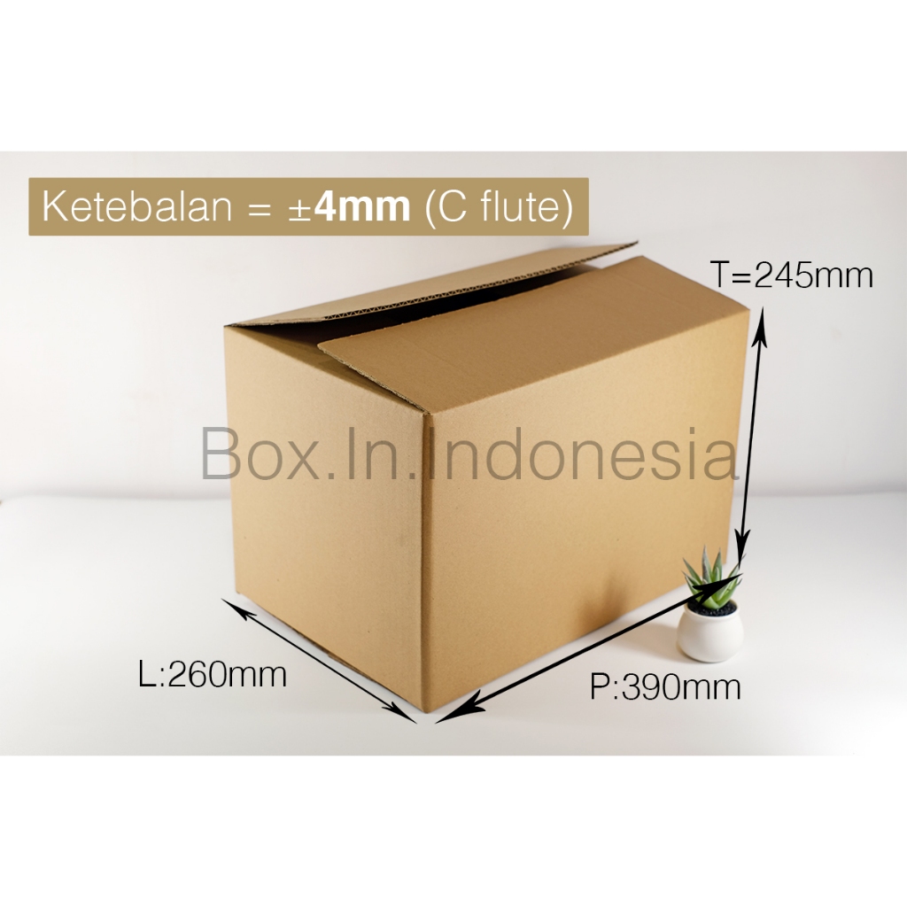 

ECER Kardus Baru 39x26x24,5 cm TEBAL Box Dus Aqua Indomie Coklat Packing Polos