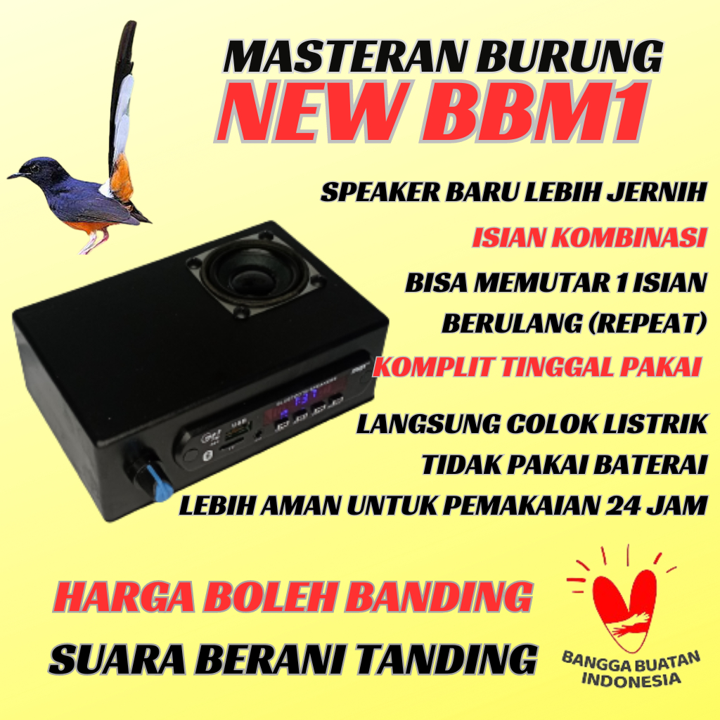 [BBM1] SPEAKER MASTERAN BURUNG MP3 24 JAM | ALAT PEMASTERAN ISIAN SALON SOUND AUDIO SUARA MUSIK BOX