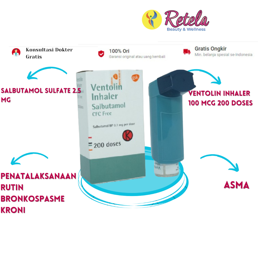 Ventolin Inhaler 100 mcg 200 Doses