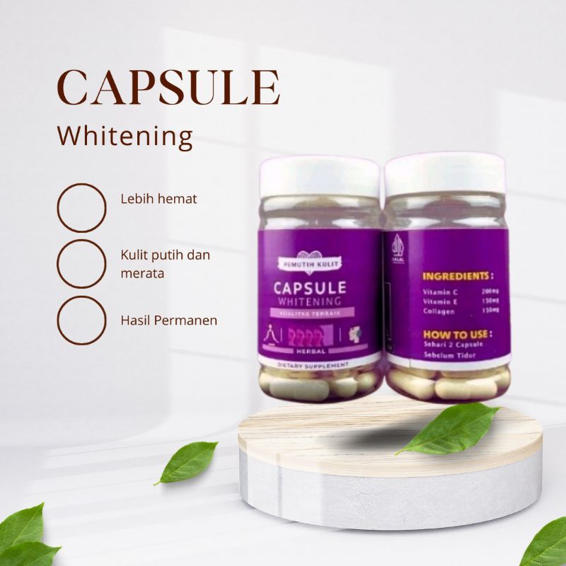 ( READY SIAP DIKIRIM  ) KAPSUL PEMUTIH KULIT | CAPSULE WHITENING | PEMUTIH KULIT BADAN DAN WAJAH HAL