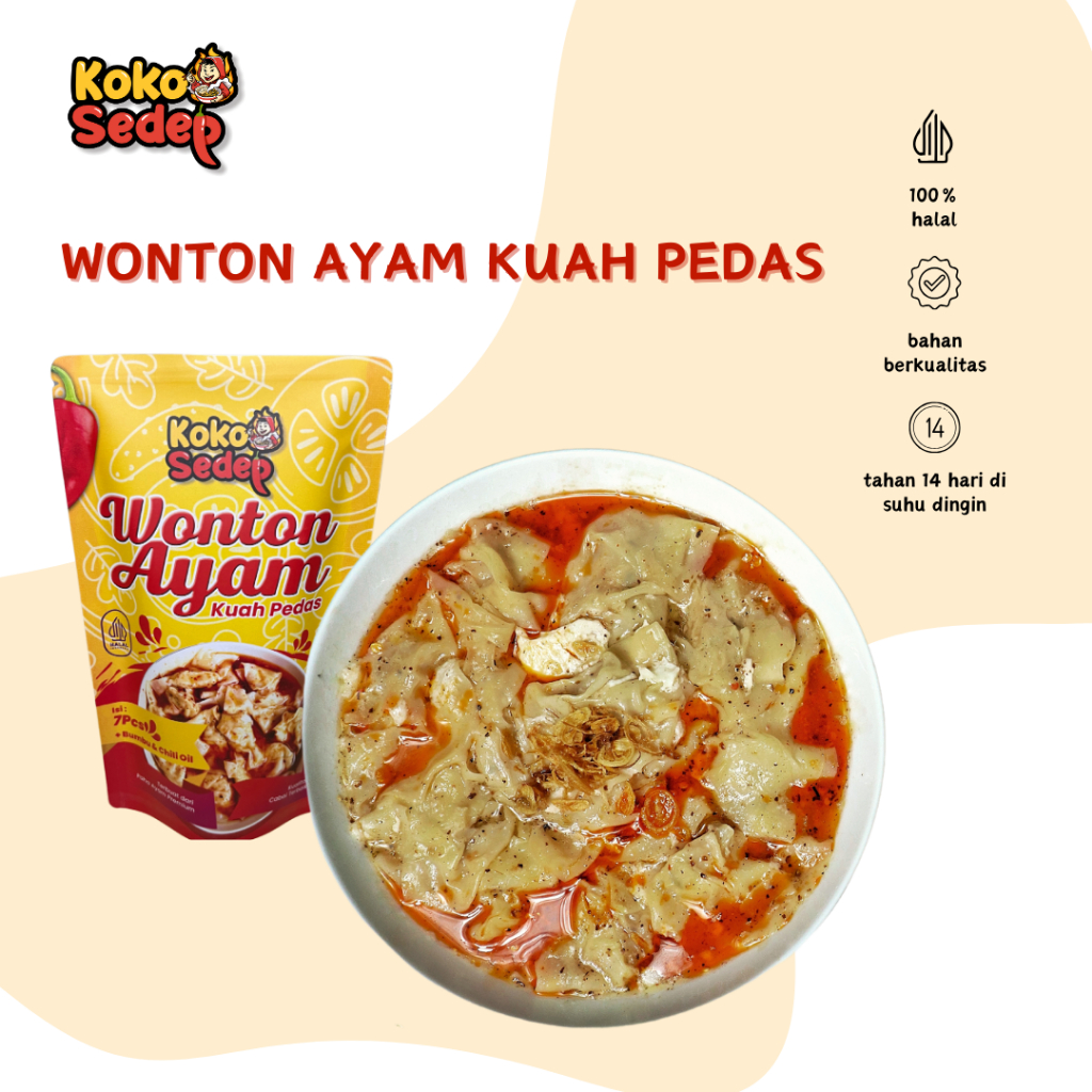 

Wonton Ayam Kuah Pedas - Pangsit Dumpling