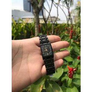 JAM TANGAN MIRAGE KOTAK HITAM WANITA 7908