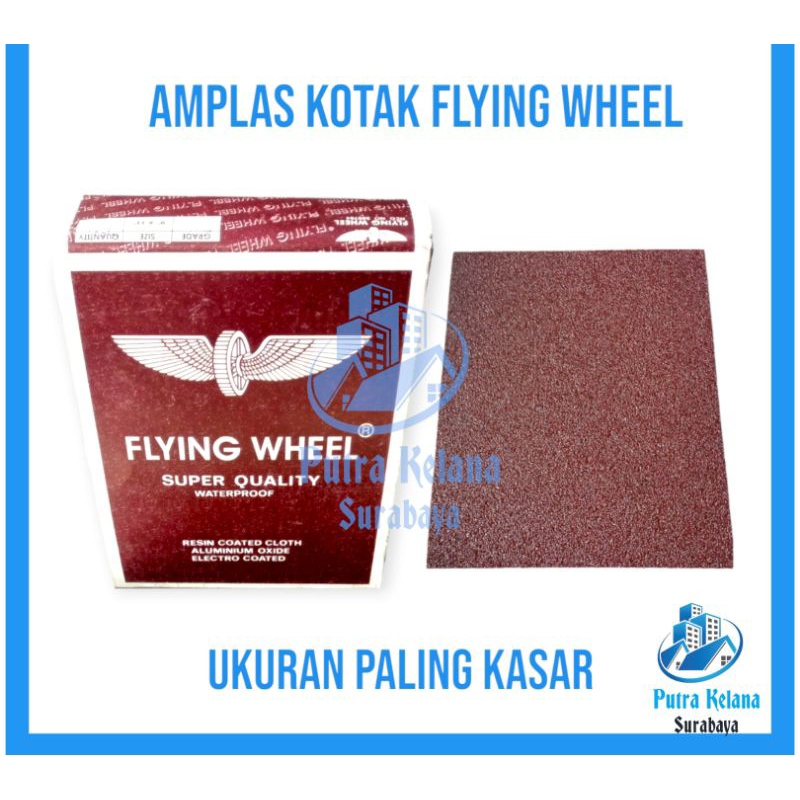 Amplas Kain Flying Wheel Kotak Ukuran Paling Kasar Bahan Tebal / Amplas Kotak Kain Flying Wheel Mera