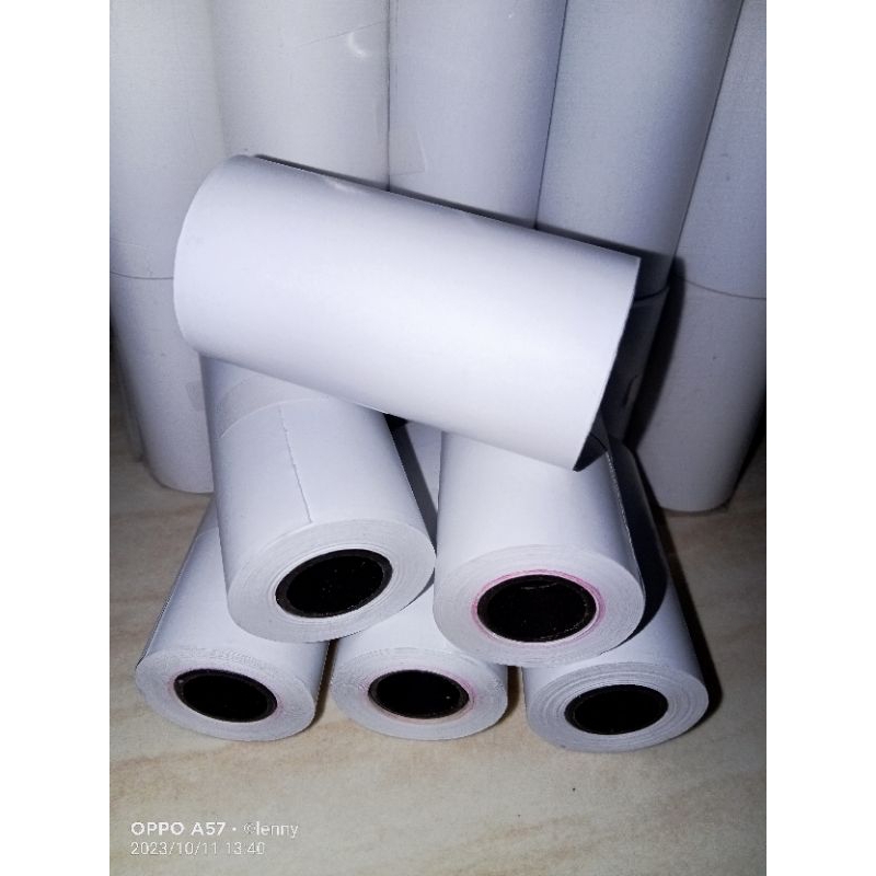 

kertas struk thermal polos 57x30mm paket murah 10pcs