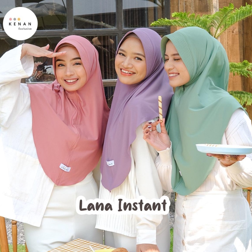 Baru trxo5O9a KENAN HIJAB ORI  LANAHIJAB BERGO INSTAN PET BAHAN JERSEY BERGO UKURAN L